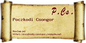 Poczkodi Csongor névjegykártya